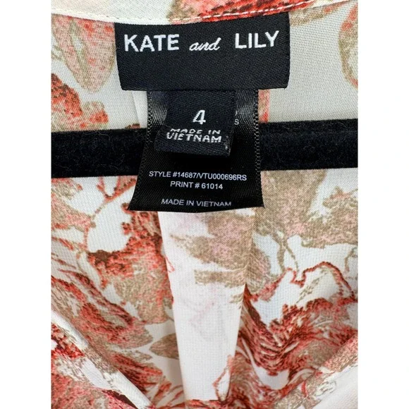 Kate and Lily Floral Print Long Sleeve Maxi Dress Women's Size 4 - Picture 6 of 8